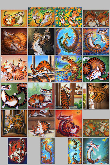 A selection of TET Cats AI image generations created with Leonardo.ai