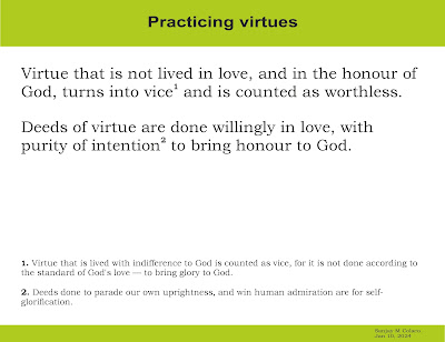 Practicing virtues