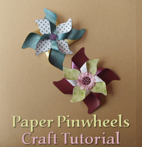 How to Make Paper Pinwheels for Cards and Scrapbooking Tutorial Instructions