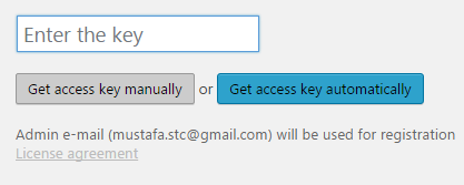 enter the access key
