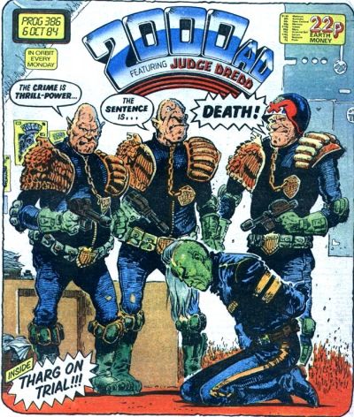 2000 AD #386, Tharg and the Judges