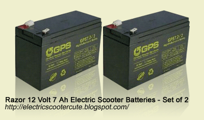 Razor 12 Volt 7 Ah Electric Scooter Batteries - Set of 2