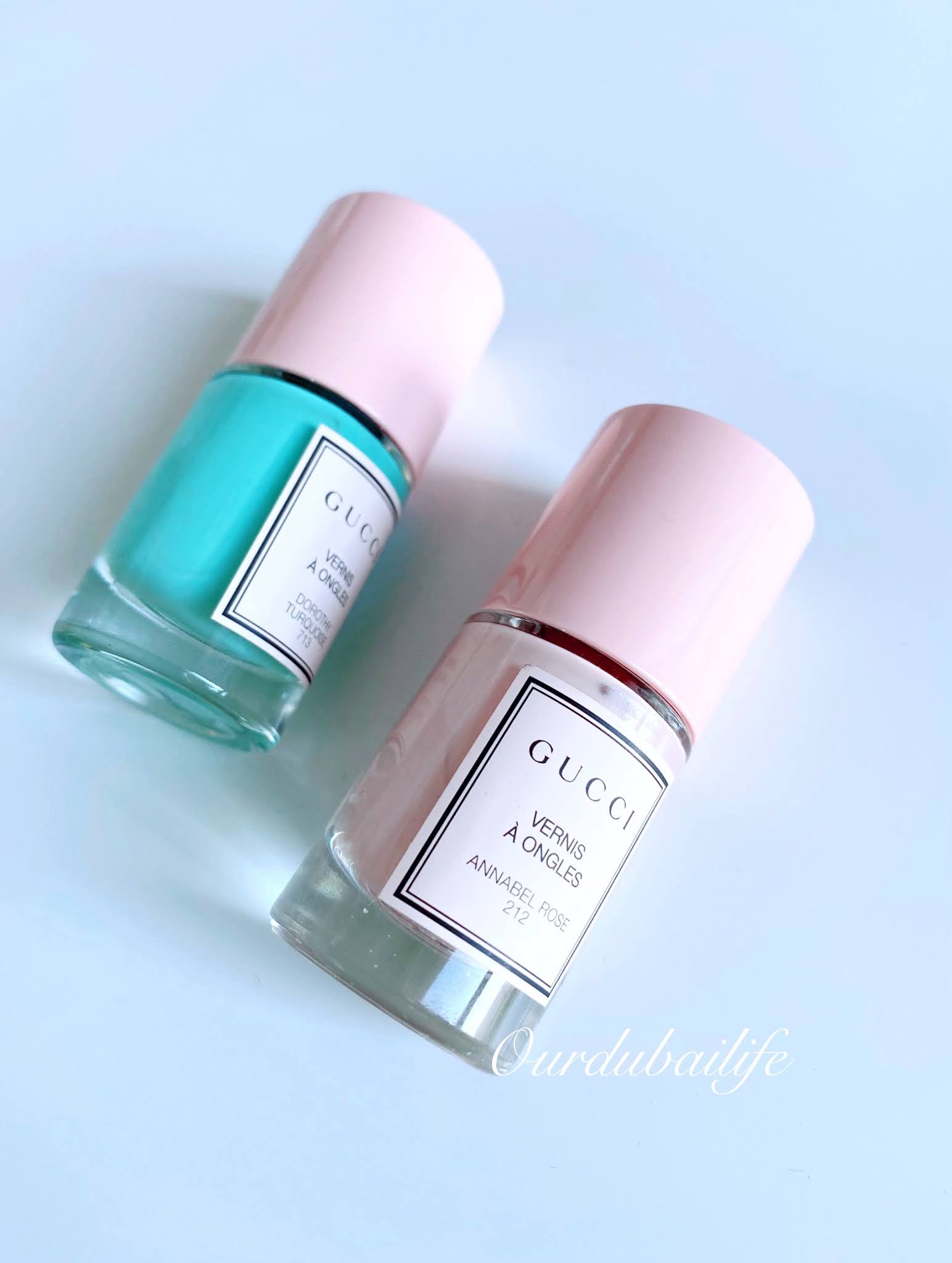 Gucci 2020 nailpolish Dorothy Turquoise & Annabel Rose