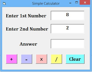 simple calculator program in visual basic 6