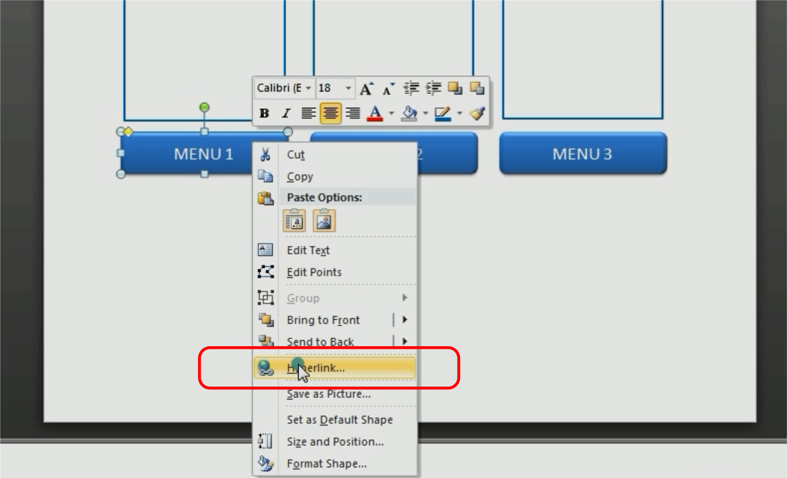 Cara Agar Menu  pada  Power Point dapat  Berubah Warna  