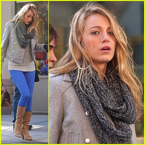 Blake Lively Tights on Blake Lively Blue Leggings Lovely Jpg