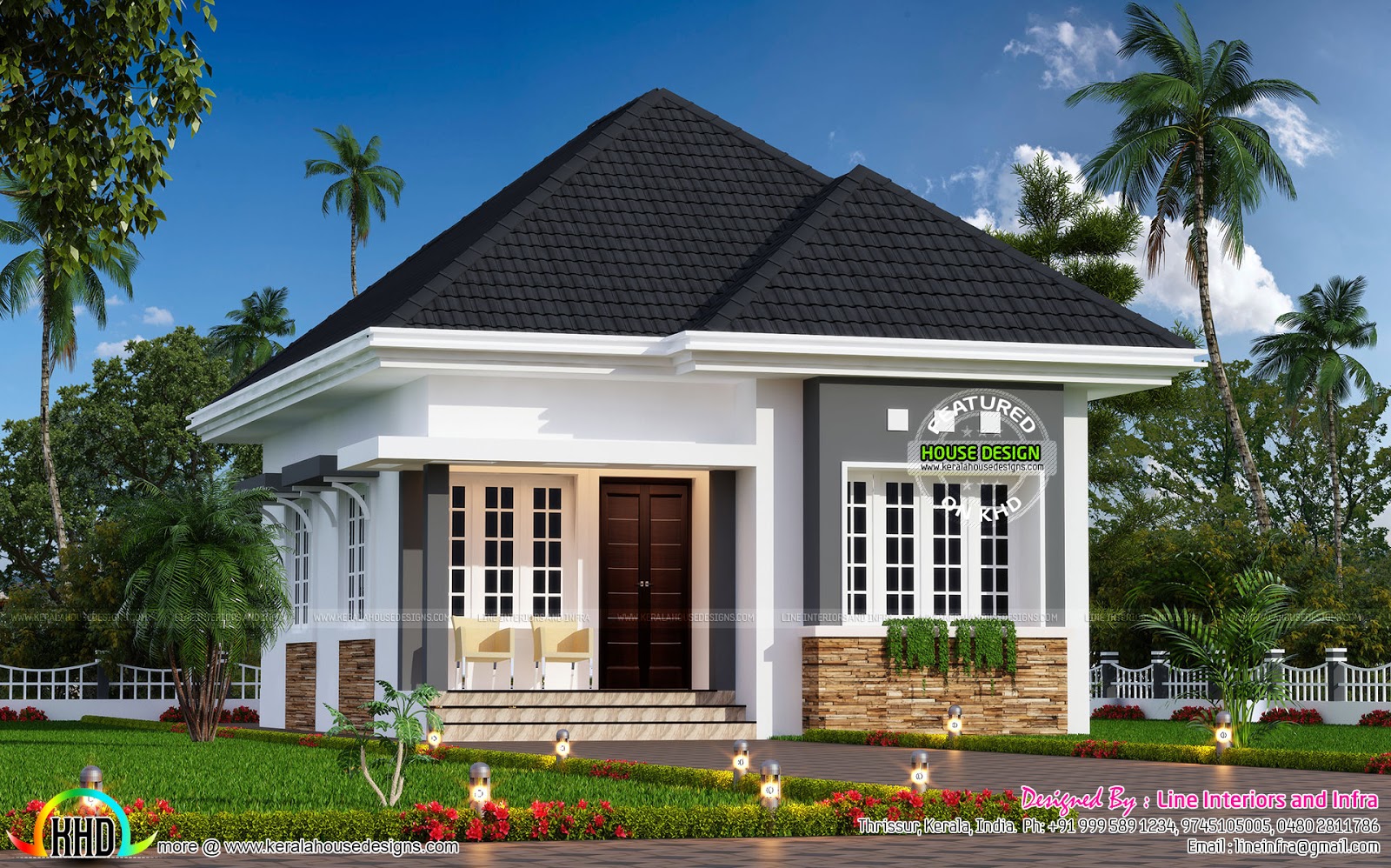 Cute little small house  plan Kerala home  design and 