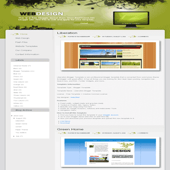 Web Design free blogger template converted from css template to blogger template 2 column blogger template