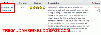 install plugin Google XML Sitemaps