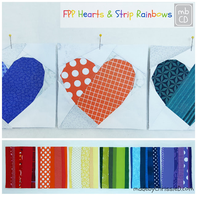 #QuiltsForPulse FPP Hearts Rainbow Stash Buster