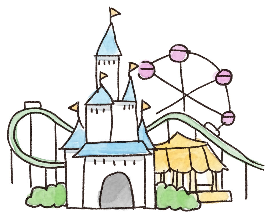 遊園地のイラスト ゆるかわいい無料イラスト素材集 遊園地のイラスト ゆるかわいい無料イラスト素材集