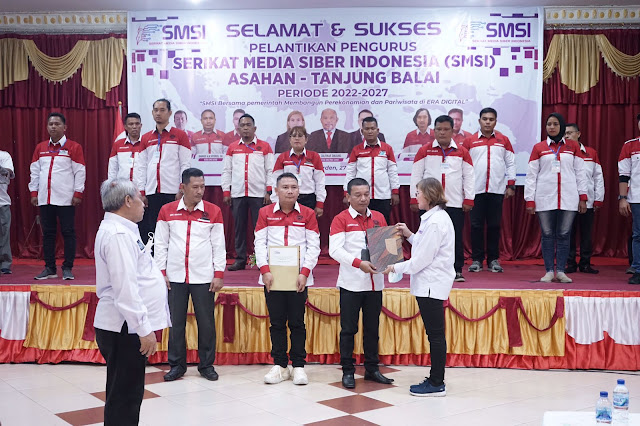 Ketua SMSI Provinsi Sumut Melantik Pengurus SMSI Asahan-Tanjung Balai Periode 2022-2027