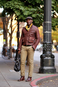 Calvin Jenkins Nordstrom Seattle Street Style Fashion Yellow scarf 