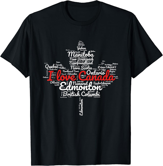 I love Canada T-Shirt, Canada Cities, Canada Day Maple Leaf T-Shirt