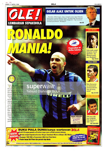 RONALDO NAZARIO DA LIMA INTER MILAN 1998