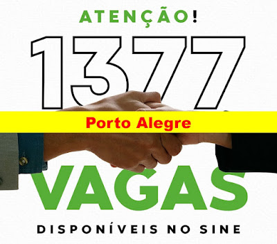 Sine Municipal de Porto Alegre anuncia mais de 1300 vagas de emprego