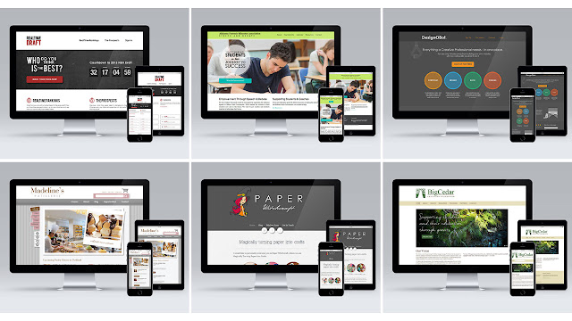 Examples of responsive website design by Skyberry Studio