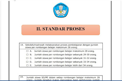 MI II Standar Proses Instrumen Akreditasi Hal Download Label, Sampul, Cover Map Akreditasi SD/MI II Standar Proses Instrumen Akreditasi Hal. 11-31 