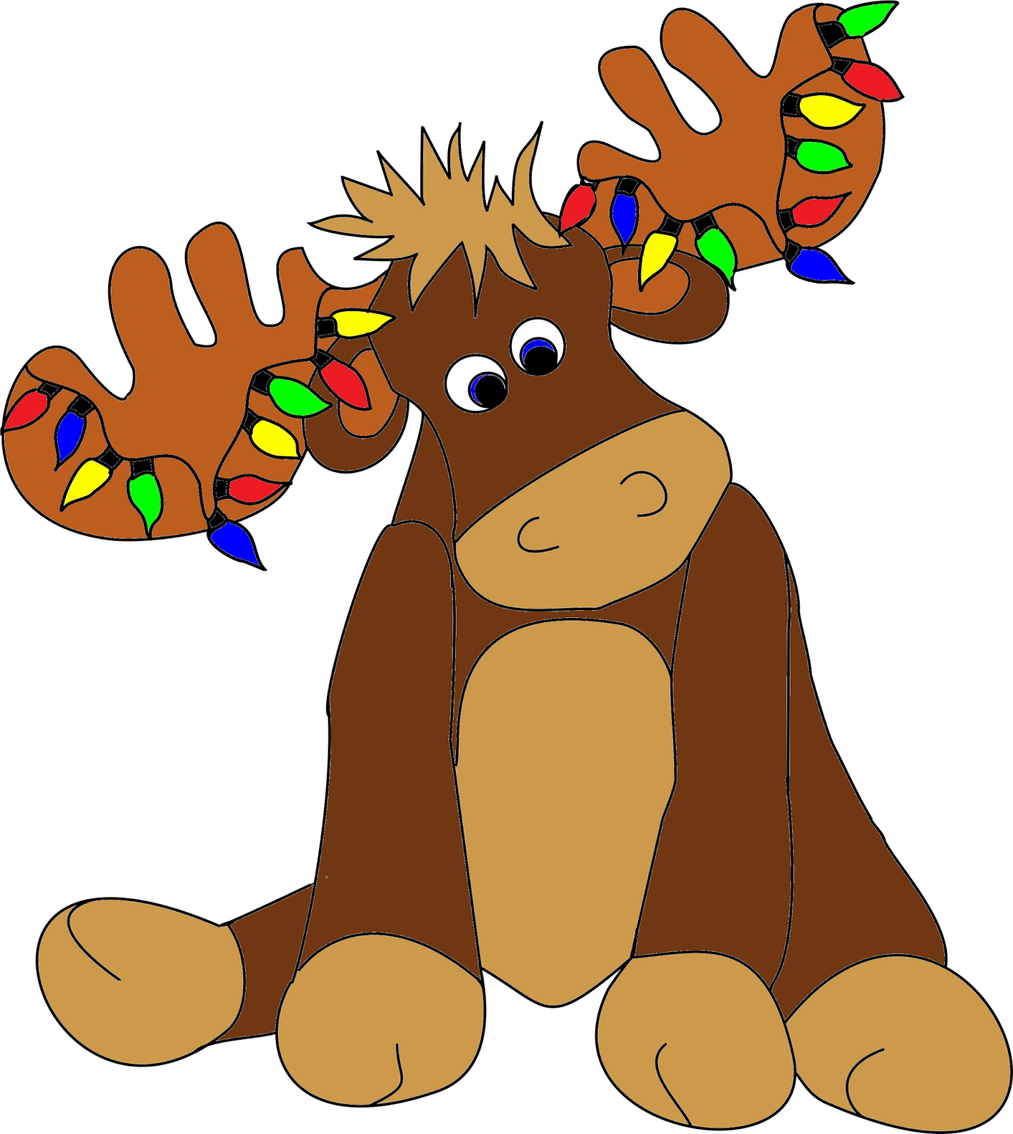 Christmas Moose Clip Art