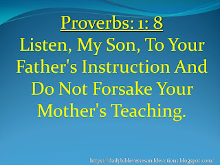 Proverbs: 1: 8