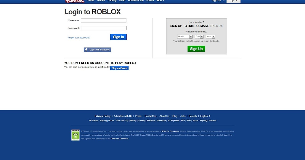 Unofficial Roblox Roblox Blue Panel Update On Website - roblox login page sign up