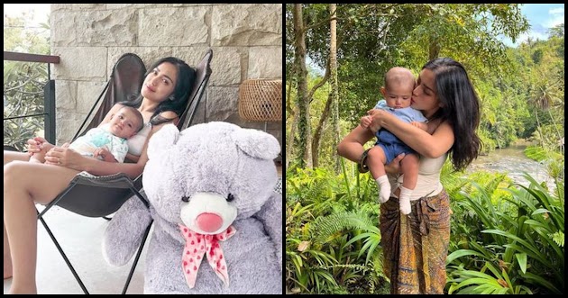 Deretan Foto Jessica Iskandar Momong Baby Dom, Hot Mom Pamer Body Langsing Pasca Melahirkan Anak Keduanya