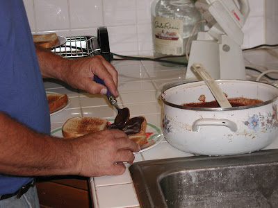 My brother Danny making candy toast