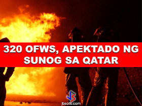 320 OFWS has lost their belongings while one person has been reported wounded when a fire broke in a company accommodation quarters at Al Shahaniya, Qatar. According to a report by Qatar Tribune, the camp houses approximately a thousand workers, including about 320 Filipinos. An eyewitness at the camp said that the fire started at around 4:30 Pm on Friday which affected the second and third floors of the housing complex. The fire was quenched and controlled after 3 hours.The residents were brought to a safe place after the fire but were not able to save their belongings.  Labor Attache David Des Dicang said that aside from one OFW that sustained minor burns at the legs, no casualties has been reported. The main problem is that the OFWs lost their belongings including their passports and they need immediate assistance for them to start over. According to a certain "Ferdie", they are now lack of any personal things that they need such as clothes and toiletries, and basic things for their daily needs. The POLO-OWWA has immediately extended help to the affected OFWs.   "We visited the camp and brought clothes, food stuff and toiletries. We have also mobilised some community members to extend assistance. We spoke with the company's management and learned that they have extended assistance to the victims by distributing QR200 per worker for their urgent requirements. We also urged them to transfer the affected workers to a better accommodation," Dicang said. He also said that financial aid from DSWD will be provided and the consular office has offered assistance to the OFWs who lost their passports. The Philippine Embassy officials are also coordinating with the companies of the OFWs who are working as cleaners and tea servers. Dicang said that the company where the victims are working, has rendered initial assistance for the OFWs and now arranging the new accommodation for the workers and they are checking if the OFWs will be given an appropriate accommodation. Dicang also appealed for continuous help for the victims. Roussel Reyes, Charge d'Affaires at the Philippine Embassy Doha, assured the community of the Embassy's full support for the Filipino victims.    The Filipino Organizations in Qatar has also extended help to their fellow OFWs, according to Reyes.     Sources: ABS-CBN News, Qatar Tribune RECOMMENDED  BEWARE OF SCAMMERS!  RELOCATING NAIA  THE HORROR AND TERROR OF BEING A HOUSEMAID IN SAUDI ARABIA  DUTERTE WARNING  NEW BAGGAGE RULES FOR DUBAI AIRPORT    HUGE FISH SIGHTINGS  