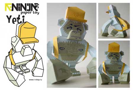 T Ninja Yeti Paper Toy