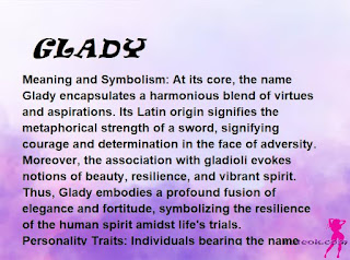 ▷ meaning of the name GLADY (✔)