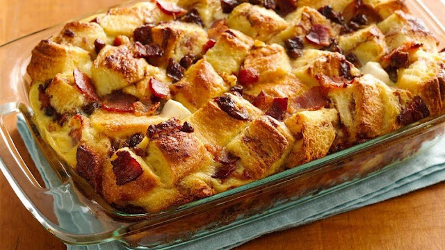 Bacon and Date Cinnabon Strata