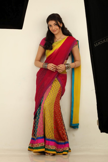 Kajal Agarwal Half Saree Photos