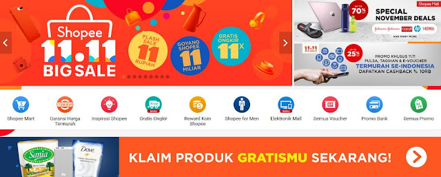 Shopee lagi ada diskon ongkir GRATIS 11x