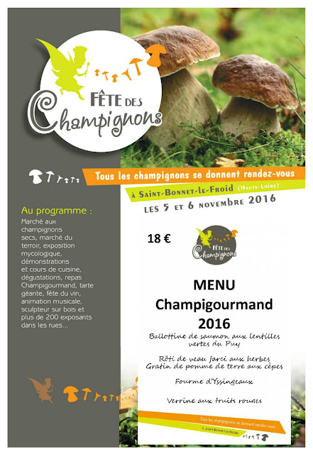 Fête des champignons Saint Bonnet le Froid 2016