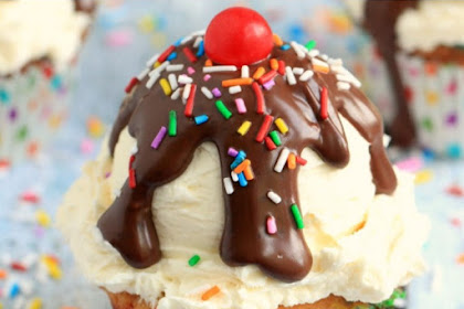 Ice Cream Sundae Cupcakes #dessert #birthday