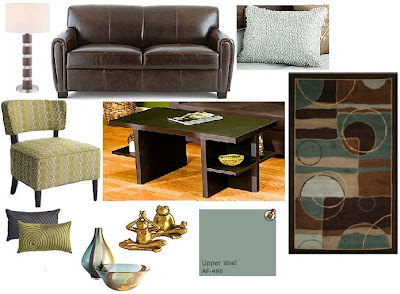 Joy Of Decor: Brown Sofa, Blue Walls