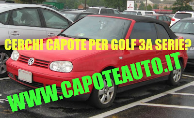 capote cappotta cappotte auto Volkswagen cabrio serie 3 pvc originale