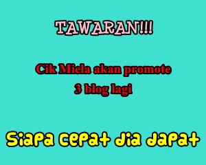 Cik Miela promote blog korang??