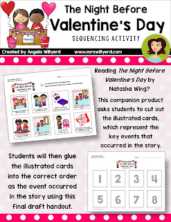 The Night Before Valentine's Day Sequencing Activity is a great companion to the book and encourages students to build their comprehension and re-telling abilities.
