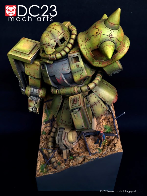 Mega Scale Zaku Diorama Dead Turtle modeled by Don Suratos akaDC23photo