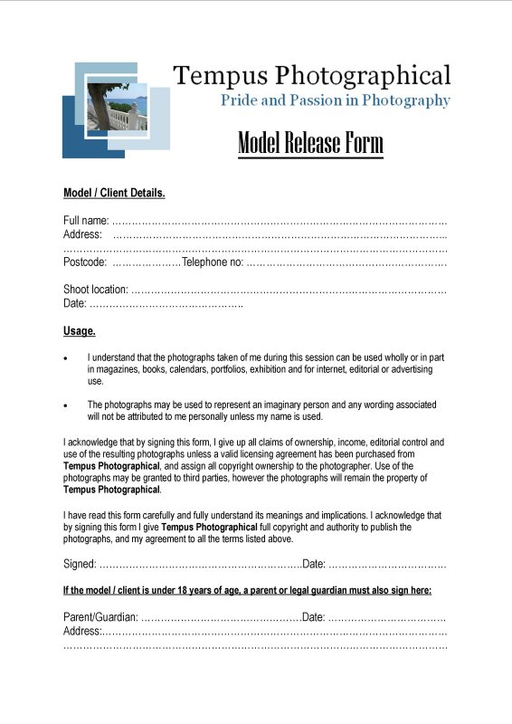 photo image release form template. No model does anything without a Model Release Form.