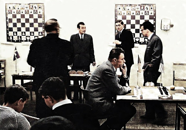 Bobby Fischer at Stockholm Interzonal, 1962.