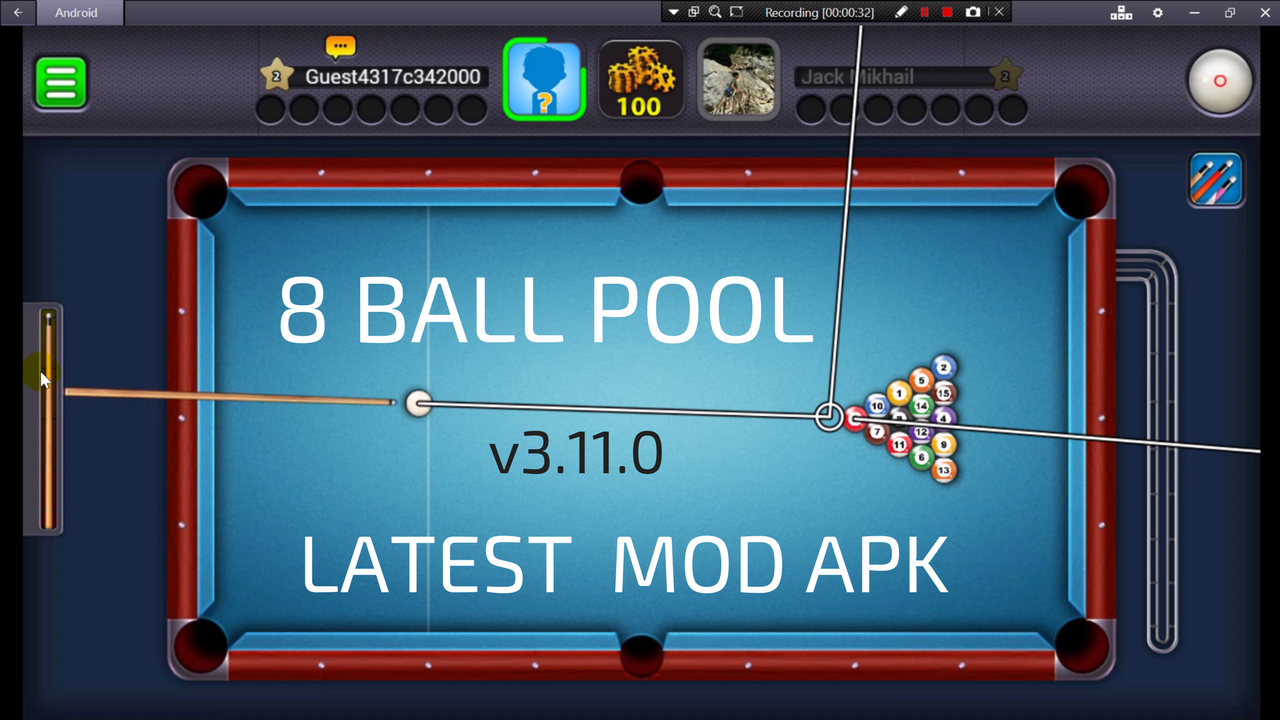 8 Ball Pool Latest 3.11.0 Anti-ban Extended GuideLine Mod ... - 