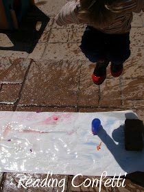 painting with water balloons