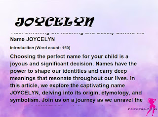 meaning of the name "JOYCELYN"