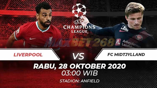 Prediksi Liverpool Vs Midtjylland, Rabu 28 Oktober 2020 Pukul 03.00 WIB