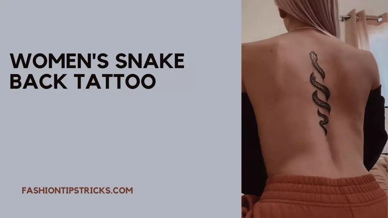 women's snake back tattoo