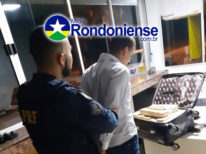 Ji-Paraná - PRF prende homem transportando quase 18 quilos de maconha 