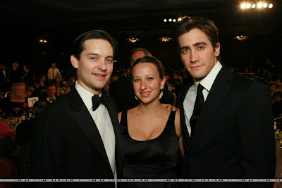 Jake Gyllenhaal and Tobey Maguire in the same room. Hint: Jake is the one on the right.