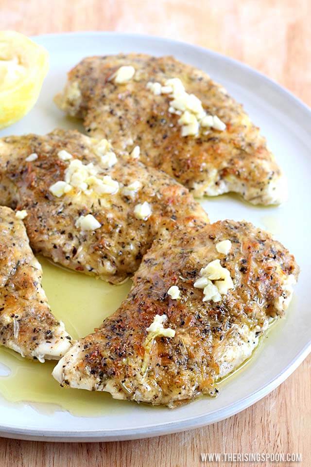 Parmesan Crusted Chicken with Lemon Garlic Butter Sauce ...